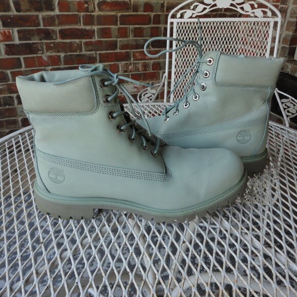 TIMBERLAND Men's 6" Premium Waterproof Light Blue Boots "A1OGW" Size 11.5 - Picture 3 of 9